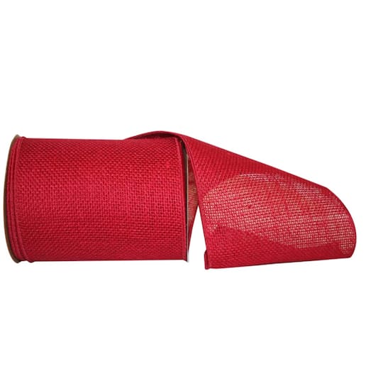 JAM Paper 6" x 10yd. Burlap Wired Ribbon